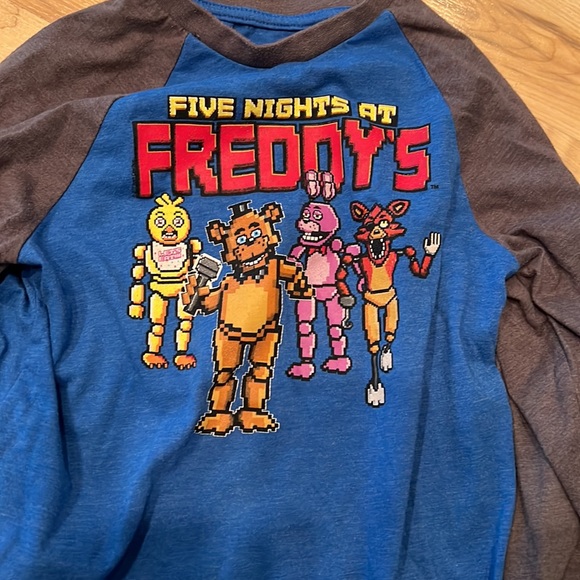 Boys Small long sleeve Shirts Ninja Turtles and Five Nights at Freddy’s - Picture 4 of 5